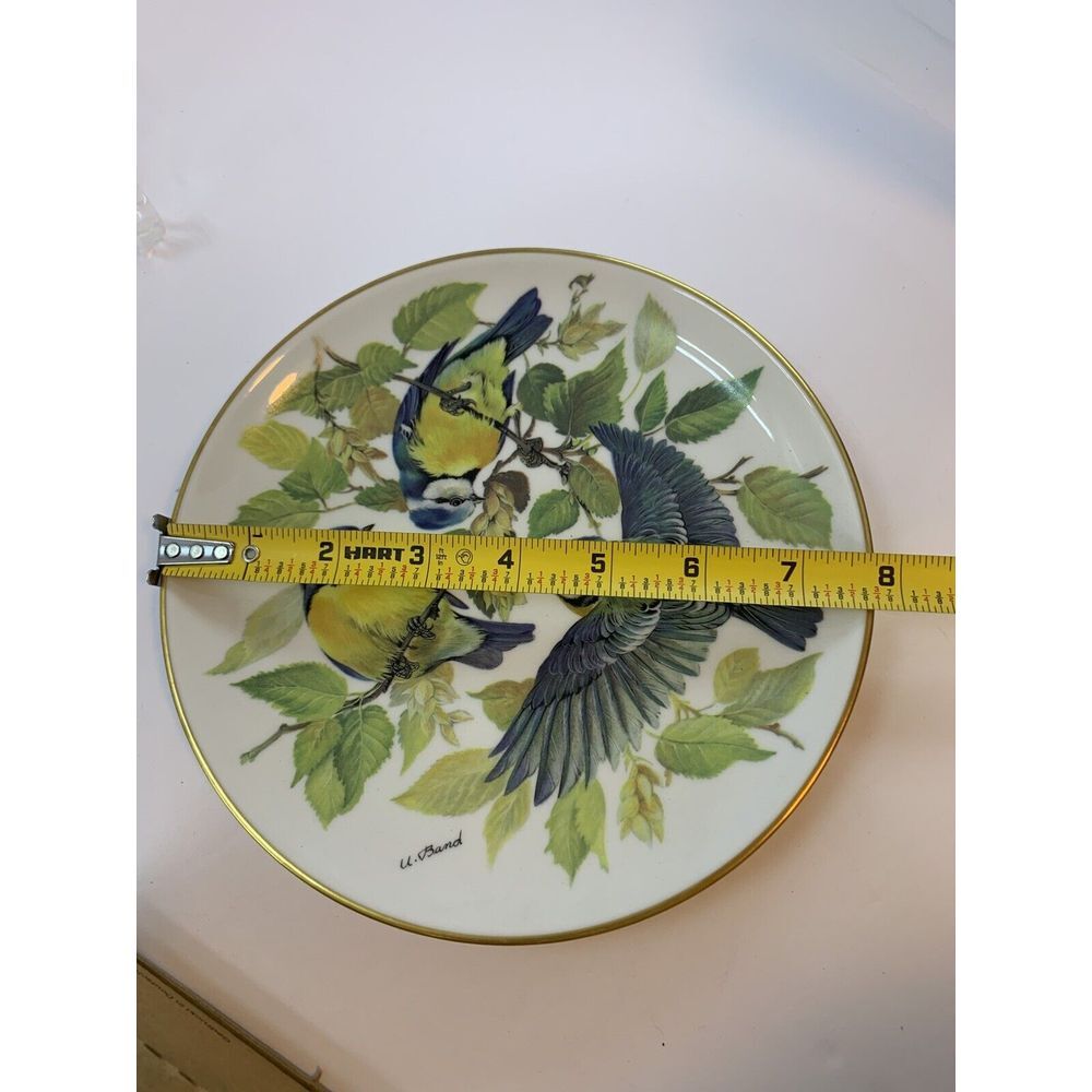 Vintage 1985 Collector's Plate " BLAUMEISE" by Ursula Band 22K Gold Rim w/COA - Picture 6 of 9